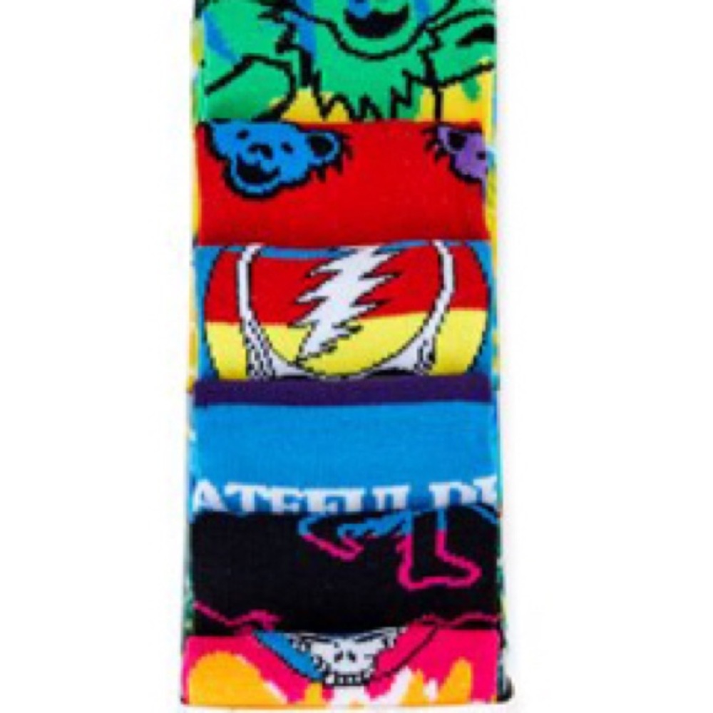 🧦 Grateful Dead Crew Socks Six (6)** different Pair Total - Picture 5 of 9